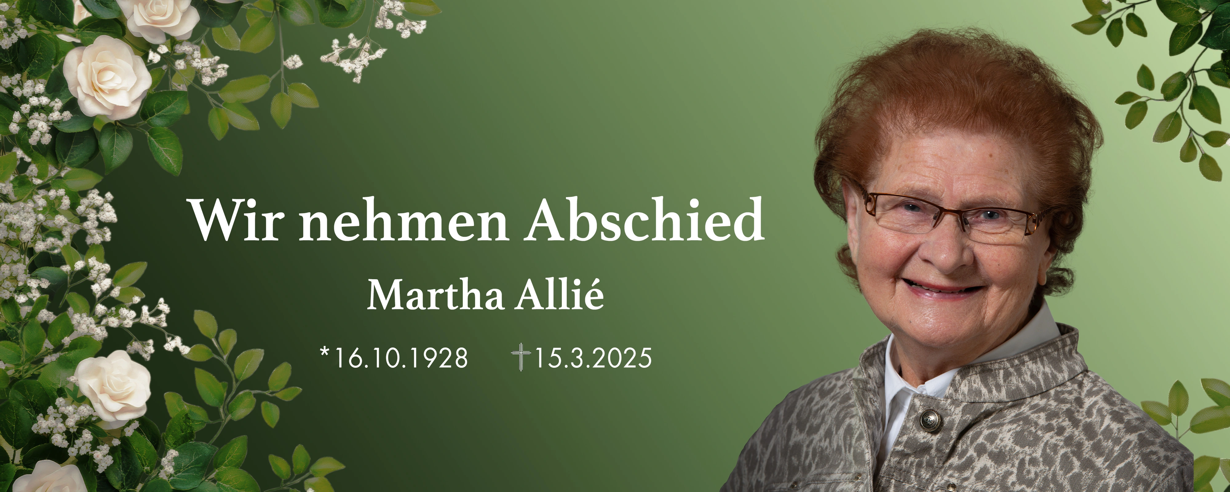 Wir nehmen Abschied von Martha Allié